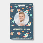 Badge Carte d'identification personnalisée pour enfants  (Avant)