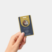 Badge Carte d'identification professionnelle bleue marro (Manuel / portable)