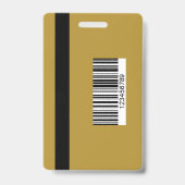 Badge Carte d'identification professionnelle bleue marro (Arrière)