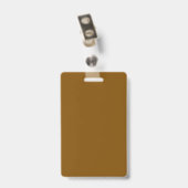 Badge Carte d'Identification Professionnelle Marron (Arrière avec clip)