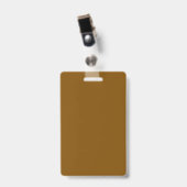 Badge Carte d'Identification Professionnelle Marron (Avant avec clip)