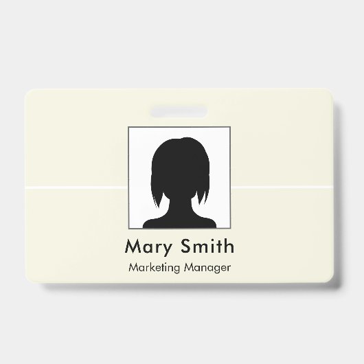 Badge Carte d'identification professionnelle pour employ (Avant)