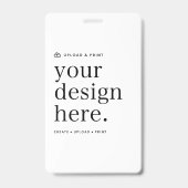 Badge Carte d'identification | Votre design téléchargé (Avant)