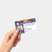 Badge Carte d'identité avec code-barres et photo de l'em (Manuel / portable)