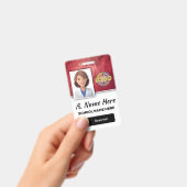 Badge Carte d'identité avec code-barres pour le personne (Manuel / portable)