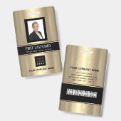 Badge Carte d'identité avec photo et code-barres Cadre d (Avant & arrière)