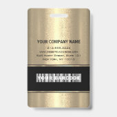 Badge Carte d'identité avec photo et code-barres Cadre d (Arrière)