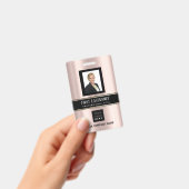 Badge Carte d'identité avec photo et code-barres Rose Go (Manuel / portable)