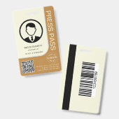 Badge Carte d'identité avec photo et code QR pour un acc (Avant & arrière)