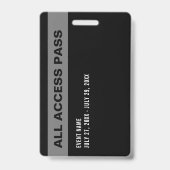 Badge Carte d'identité Blue Media All Access Pass (Arrière)