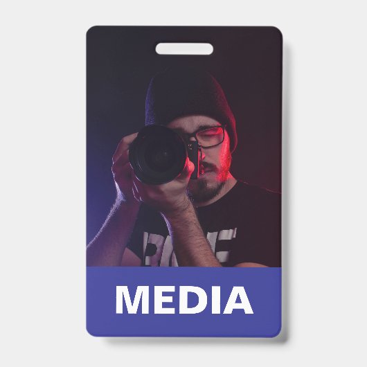 Badge Carte d'identité Blue Media All Access Pass (Avant)