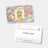 Badge Carte d'identité client d'une organisation caritat (Avant & arrière)