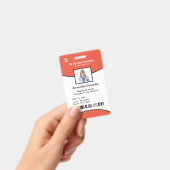 Badge Carte d'identité Code à barres Photo Employé (Manuel / portable)