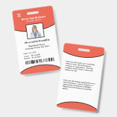 Badge Carte d'identité Code à barres Photo Employé (Avant & arrière)