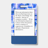 Badge Carte d'identité Code barre Photo moderne (Arrière)