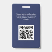 Badge Carte d'identité Coldwell Banker Bleue (Arrière)