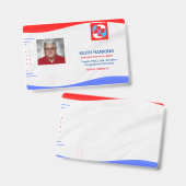 Badge Carte d'identité d'agent d'assurance (Avant & arrière)