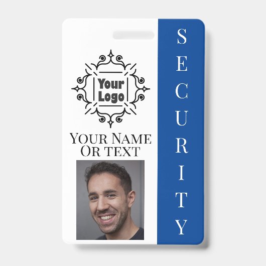 Badge Carte d'identité d'agent de sécurité avec logo et (Avant)