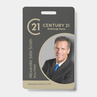 Badge Carte d'identité d'agent immobilier Century 21