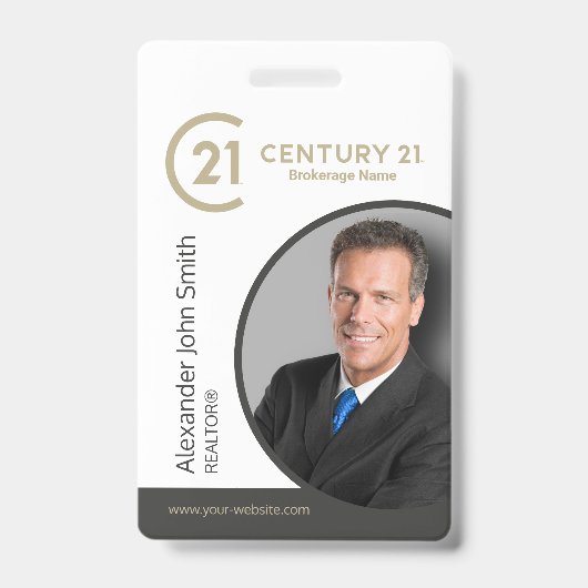 Badge Carte d'identité d'agent immobilier Century 21 (Avant)