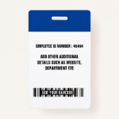 Badge Carte d'identité de bureau photo professionnelle p (Dos)