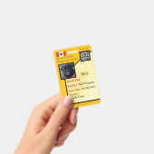 Badge Carte d'identité de chien de service jaune vertica (Manuel / portable)