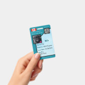 Badge Carte d'identité de chien de service sarcelle vert (Manuel / portable)