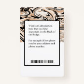 Badge Carte d'identité de code de la barre de logo de l' (Dos)