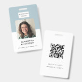 Badge Carte d'identité de conférence de bureau à nom min (Avant & arrière)