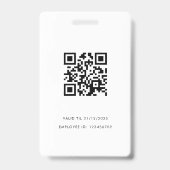 Badge Carte d'identité de conférence de bureau à nom min (Arrière)