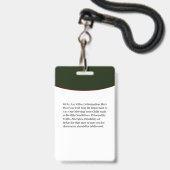 Badge Carte d'identité de fille pour enfant en cas d'urg (Back with Lanyard)