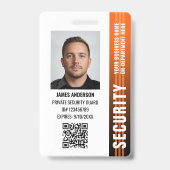 Badge Carte d'identité de garde de sécurité professionne (Avant)