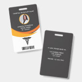 Badge Carte d'identité de infirmière en design graphique (Avant & arrière)