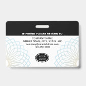 Badge Carte d'identité de la Garde de sécurité personnal (Back)