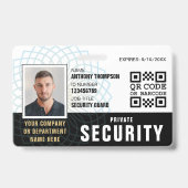 Badge Carte d'identité de la Garde de sécurité personnal (Front)