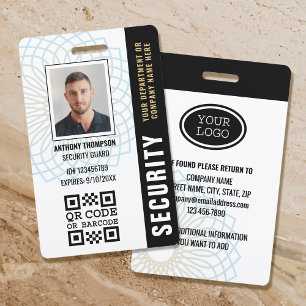 Badge Carte d'identité de la Garde de sécurité personnal