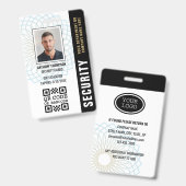 Badge Carte d'identité de la Garde de sécurité personnal (Front & Back)