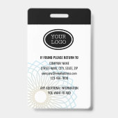 Badge Carte d'identité de la Garde de sécurité personnal (Back)