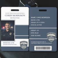 Carte d'identité de la police de photo