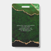 Badge Carte d'identité de la société de marbre d'agate v (Arrière)