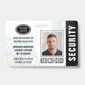Badge Carte d'identité de l'agent de sécurité personnali (Avant)