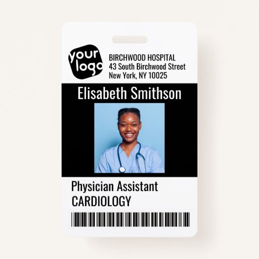 Badge Carte d'identité de l'assistant médical personnali (Devant)
