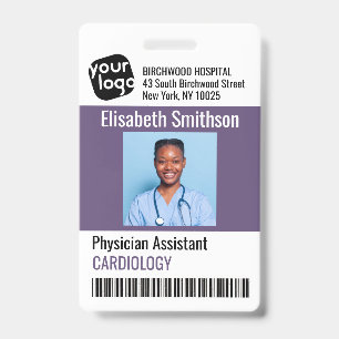 Badge Carte d'identité de l'assistant médical personnali