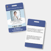 Badge Carte d'identité de l'école du logo photo de l'emp (Front & Back)