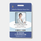 Badge Carte d'identité de l'école du logo photo de l'emp (Front)