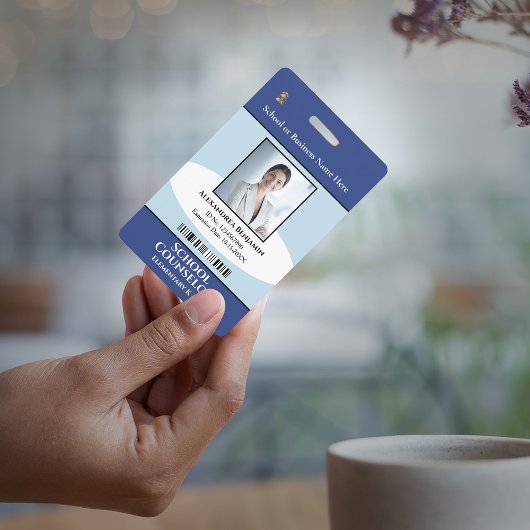 Badge Carte d'identité de l'école du logo photo de l'emp