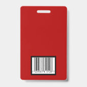 Badge Carte d'identité de l'employé avec des détails per (Arrière)