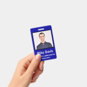 Badge Carte d'identité de l'employé avec des détails per (Manuel / portable)