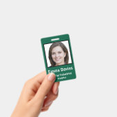 Badge Carte d'identité de l'employé avec détails personn (Manuel / portable)