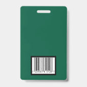 Badge Carte d'identité de l'employé avec détails personn (Arrière)